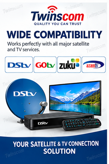 25M Coaxial Cable for DStv, StarTimes & Zuku Satellite TV Antennas – High-Quality Signal Cable