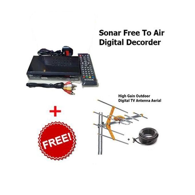 Sonar Free To Air Digital Decorder+Digital Aerial