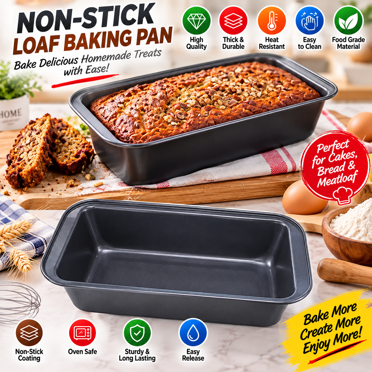 Nonstick Loaf / Bread Baking Tin.