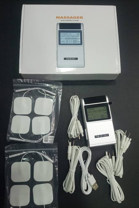 PHYSIOTHERAPY 4-CHANNEL TENS MACHINE, FOUR-CHANNEL ELECTRICAL NERVE STIMULATOR, DIGITAL TENS UNIT FOR PAIN RELIEF, MULTI-CHANNEL PHYSIOTHERAPY STIMULATION DEVICE, PORTABLE ELECTRICAL MUSCLE STIMULATOR