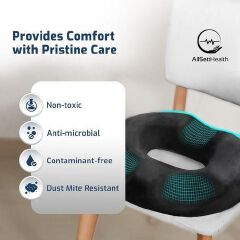 ORTHOPEDIC DONUT CUSHION PILLOW, HEMORRHOIDS RELIEF SEAT CUSHION, TAILBONE SUPPORT RING PILLOW, COCCYX PAIN RELIEF CUSHION, MEDICAL SITTING RING PILLOW, POST SURGERY COMFORT CUSHION, PRESSURE RELIEF O