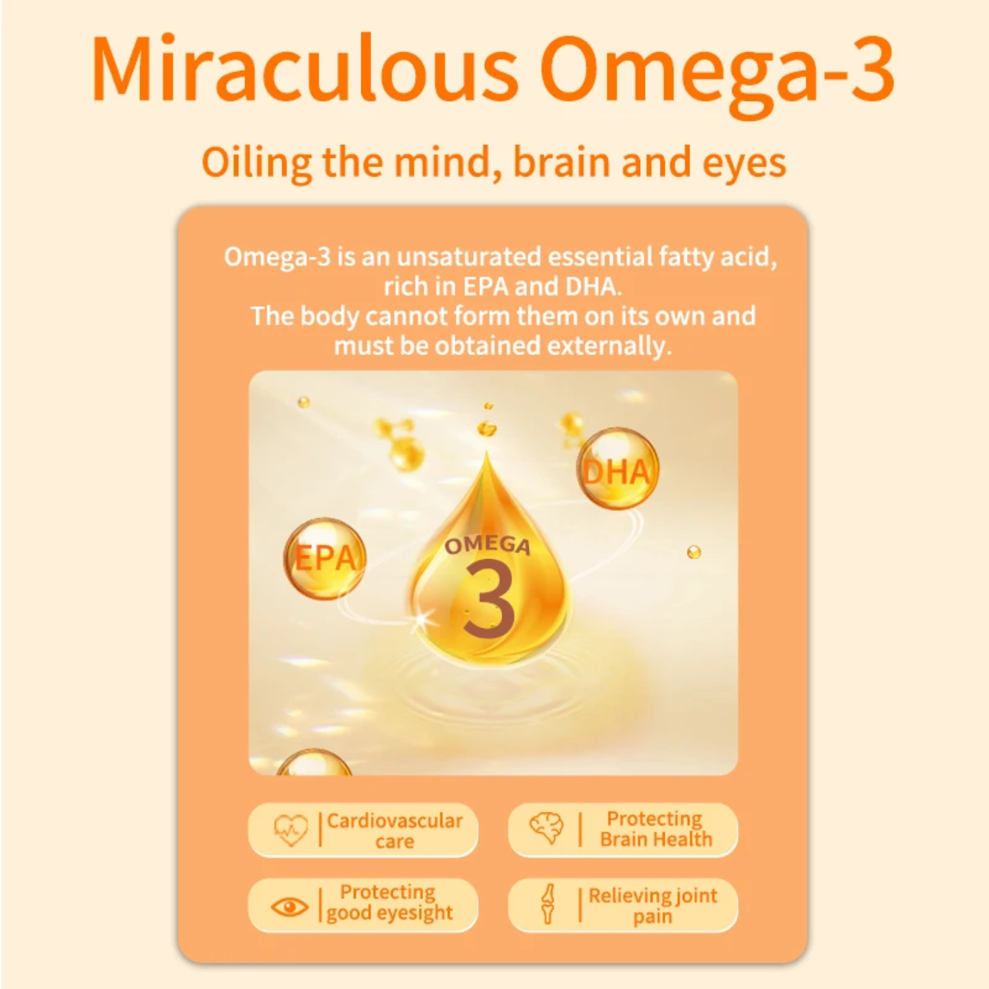 Omega 3 Fish Oil 1200mg 300 Softgels – High Potency EPA 720mg + DHA 480mg for Heart Health, Brain Function, Eye Health & Joint Support