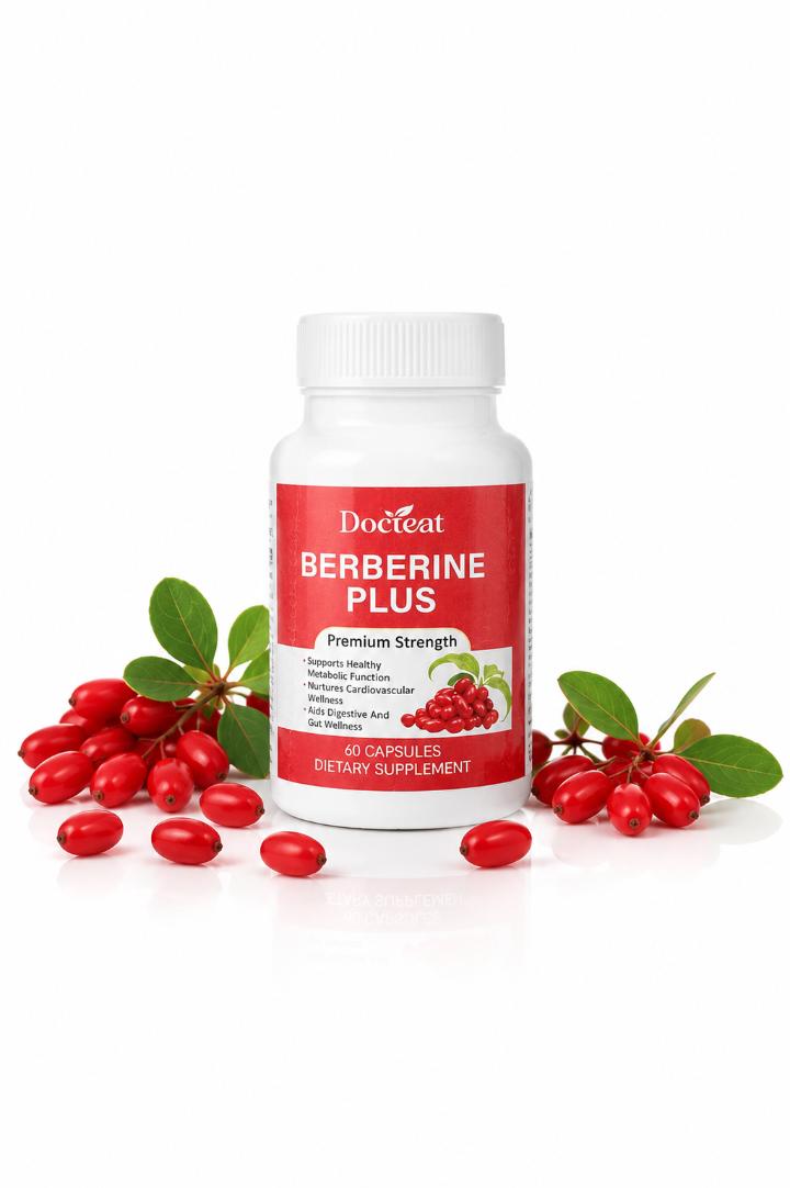 BERBERINE CAPSULES BALANCE BLOOD SUGAR, SUPPORTS WEIGHT LOSS, BOOSTS GUT HEALTH, IMPROVES CHOLESTEROL & HEART HEALTH, REGULATES HORMONES IN PCOS, ENHANCES SKIN CLARITY, YOUR BODY’S NATURAL RESET