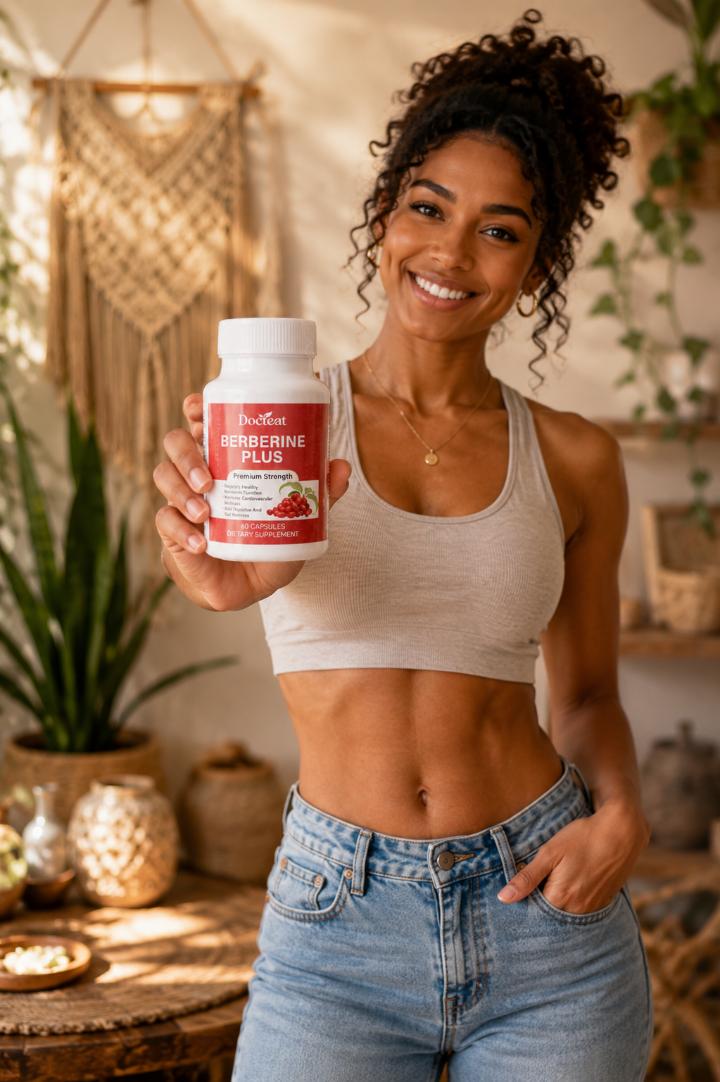 BERBERINE CAPSULES BALANCE BLOOD SUGAR, SUPPORTS WEIGHT LOSS, BOOSTS GUT HEALTH, IMPROVES CHOLESTEROL & HEART HEALTH, REGULATES HORMONES IN PCOS, ENHANCES SKIN CLARITY, YOUR BODY’S NATURAL RESET