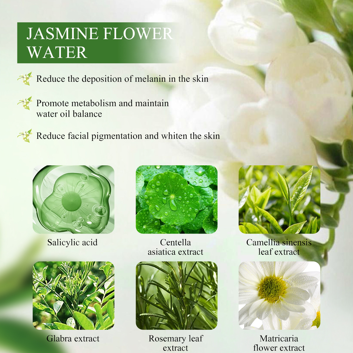JASMINE OIL-CONTROL MOISTURIZING SKIN ESSENCE 30ML - AHA + BHA DARK SPOT REMOVER, ACNE TREATMENT & PORE TIGHTENING FACIAL SERUM FOR OILY SKIN