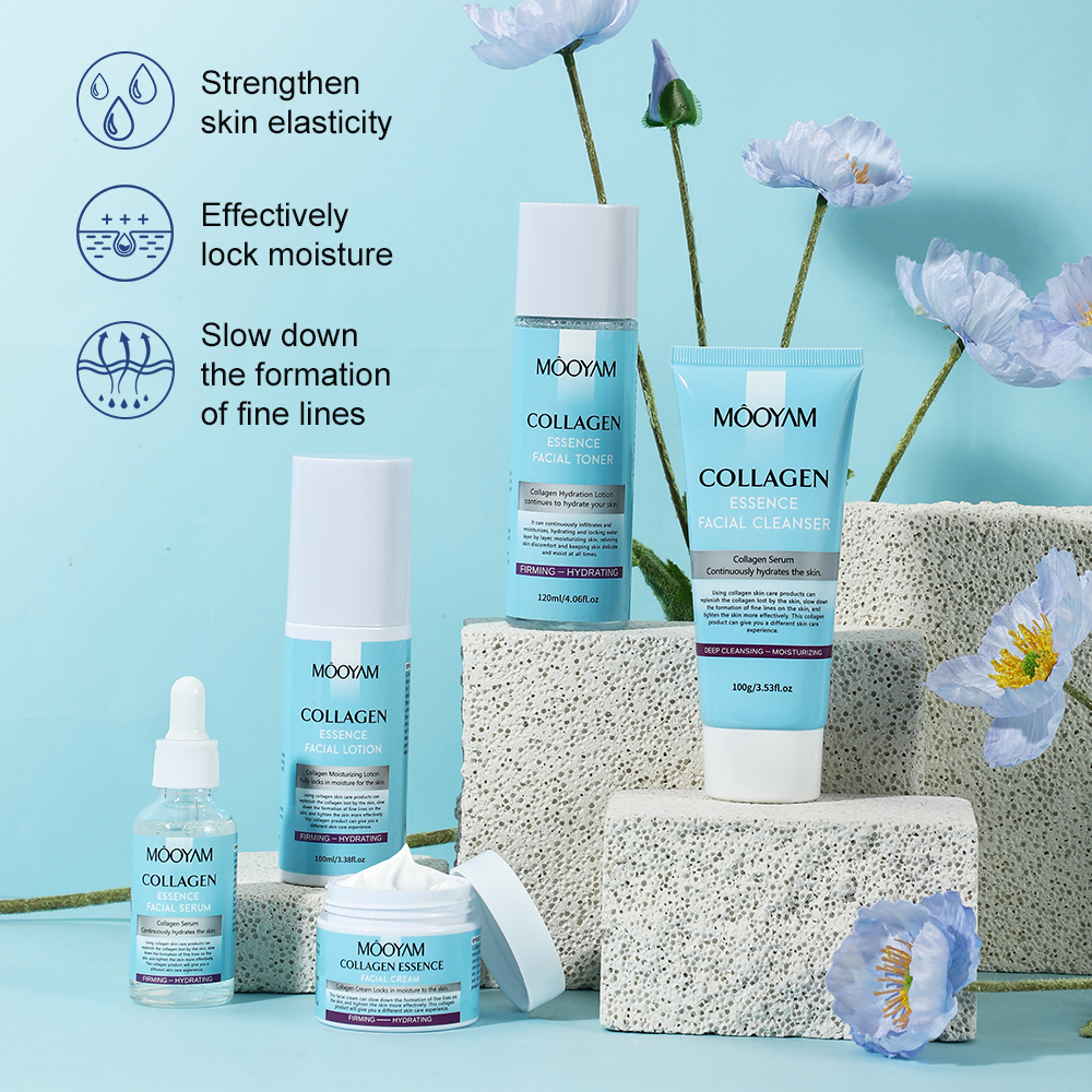 HYDROLYZED COLLAGEN SKIN PERFECTION SKINCARE SET - COMPLETE 5-PIECE ANTI-AGING RITUAL FOR FIRMING, WRINKLE REDUCTION & YOUTHFUL RADIANCE