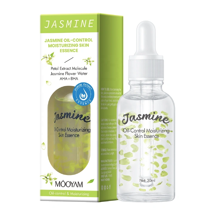 JASMINE OIL-CONTROL MOISTURIZING SKIN ESSENCE 30ML - AHA + BHA DARK SPOT REMOVER, ACNE TREATMENT & PORE TIGHTENING FACIAL SERUM FOR OILY SKIN