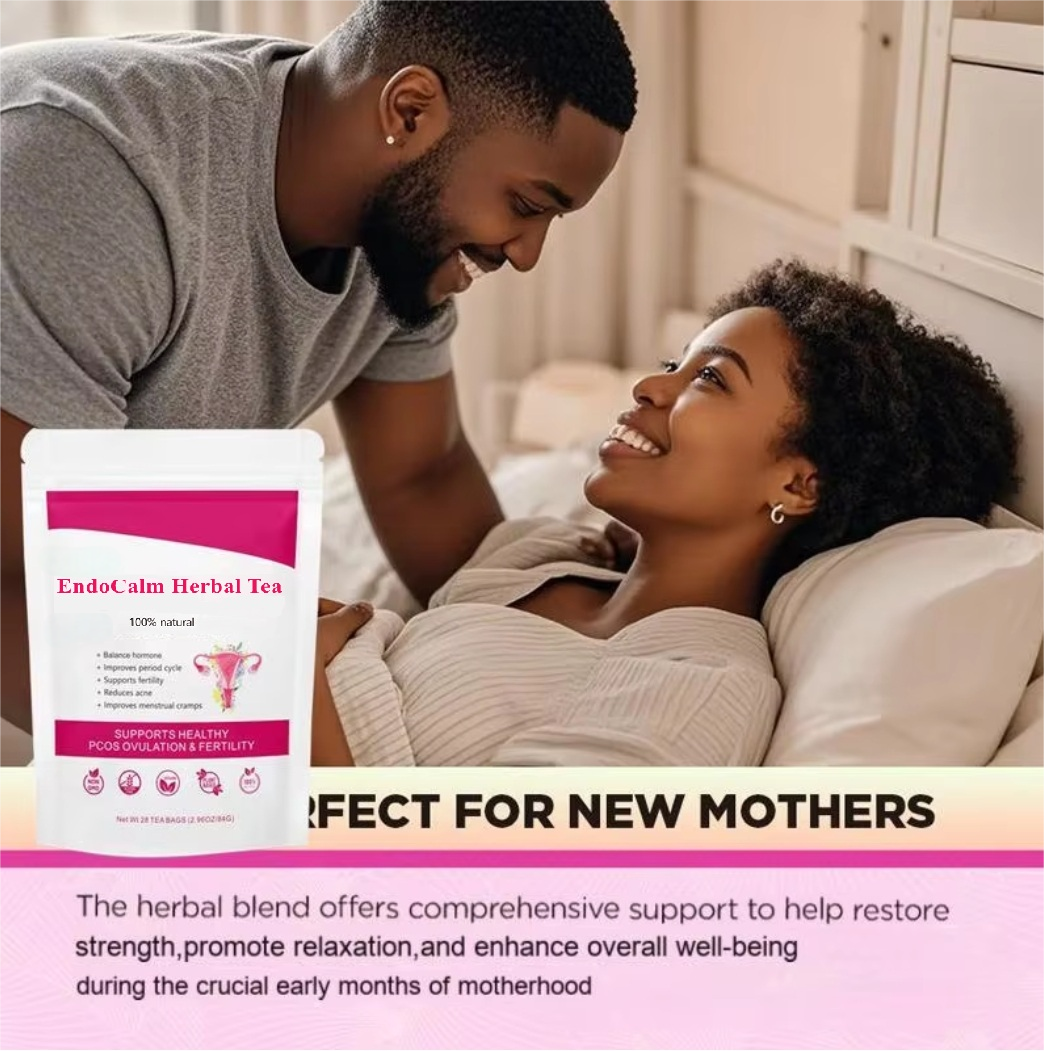 ENDOCALM HERBAL TEA FOR WOMEN – MENSTRUAL CRAMP & PERIOD COMFORT SUPPORT, FERTILITY & OVULATION WELLNESS, 28 TEA BAGS (84G)