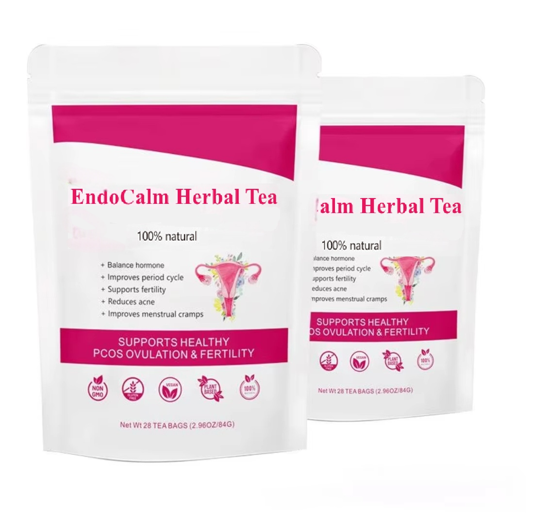 ENDOCALM HERBAL TEA FOR WOMEN – MENSTRUAL CRAMP & PERIOD COMFORT SUPPORT, FERTILITY & OVULATION WELLNESS, 28 TEA BAGS (84G)