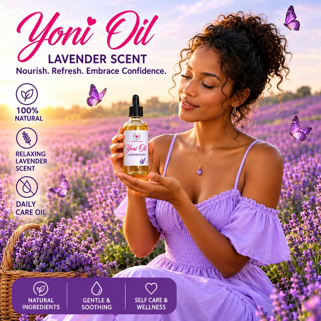 LAVENDER YONI OIL (30ML) – 100% NATURAL FEMININE CARE OIL, HYDRATING, ODOR CONTROL & SOOTHING INTIMATE OIL