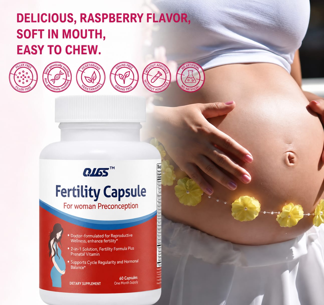FEMALE FERTILITY SUPPORT (60 CAPS) - DOCTOR-FORMULATED 2-IN-1 PRECONCEPTION & PRENATAL VITAMINS FOR FAST & HEALTHY CONCEPTION | PREGNANCY BOOST SUPPLEMENTS FOR KENYAN WOMEN.