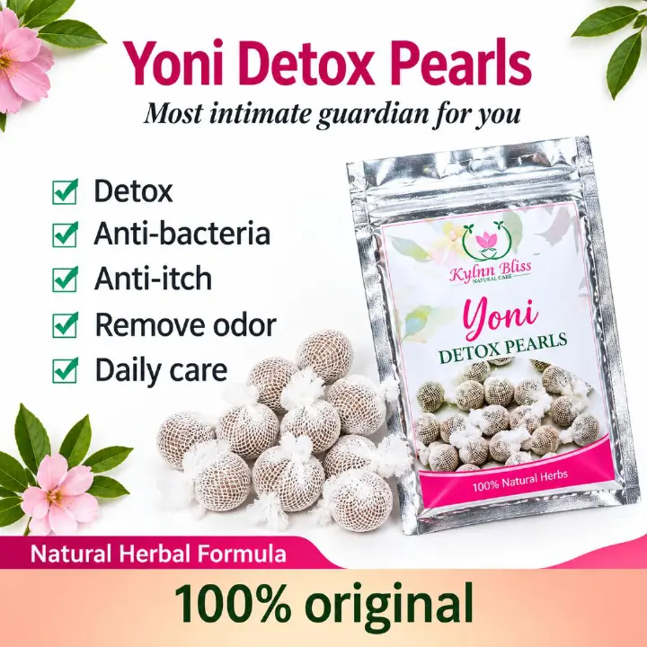 YONI DETOX PEARLS (3pcs) FOR DEEP VAGINAL CLEANSING, FEMALE LIBIDO BOOST, PH BALANCE, ELIMINATES ODOR, SUPPORTS MENSTRUAL HEALTH, BOOSTS FERTILITY & INTIMATE HEALTH