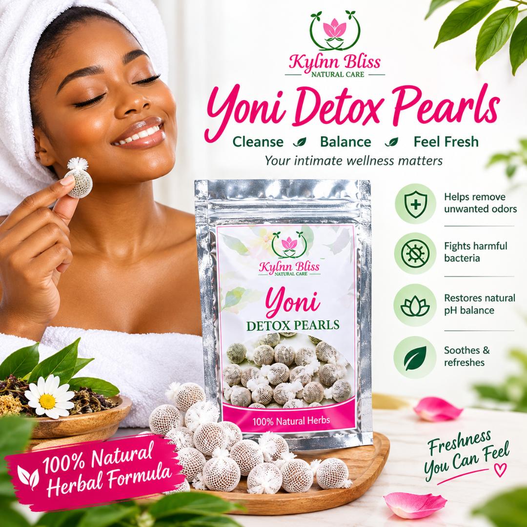 YONI DETOX PEARLS (3pcs) FOR DEEP VAGINAL CLEANSING, FEMALE LIBIDO BOOST, PH BALANCE, ELIMINATES ODOR, SUPPORTS MENSTRUAL HEALTH, BOOSTS FERTILITY & INTIMATE HEALTH