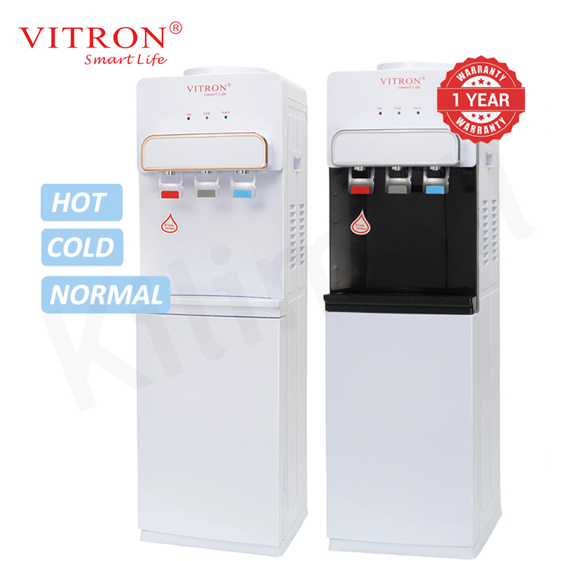 【New Arrival】Vitron Top Loading Hot & Cold & Warm Business Water Dispenser Freestanding Water Cooler with Metallic Three Taps VIT-951