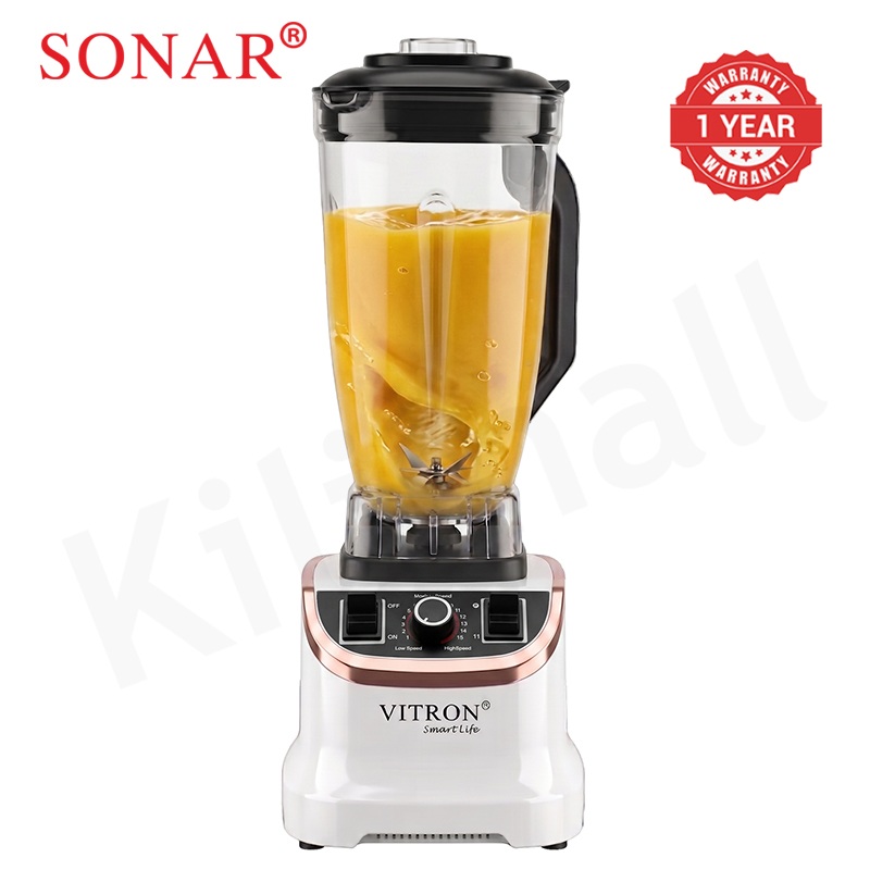 Vitron 5L Commercial Countertop Blender Fruit Juicer 6-Leaf Blade 15-Gear Control Panel Powerful Blender Overheat Protection VB-301