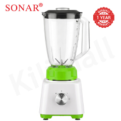 Sonar 1.8L 2 In 1 Countertop Blender Fruit Juicer 6-Leaf Blade with Tri-body Vortex and Grinding Cup Safety Inner-Lock UX-1