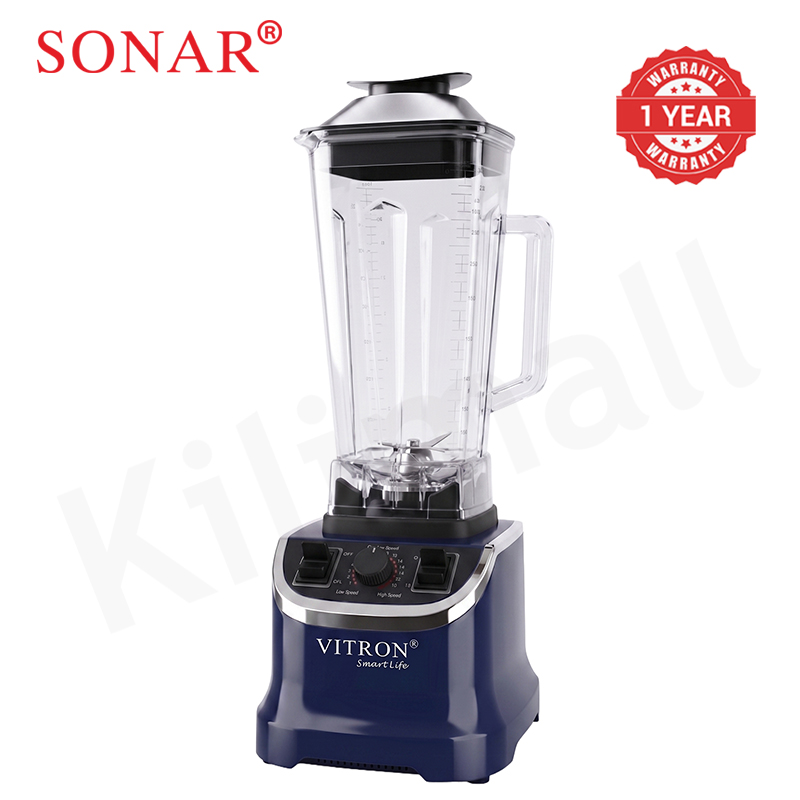 Vitron 2L Homeluxe Countertop Blender Fruit Juicer 6-Leaf Blade 15-Gear Control Panel Powerful Blender Overheat Protection VB-202