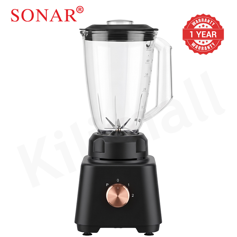Sonar 1.8L 2 In 1 Countertop Blender Fruit Juicer 6-Leaf Blade with Tri-body Vortex and Grinding Cup Safety Inner-Lock UX-1