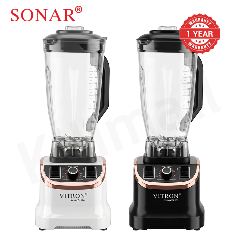 Vitron 5L Commercial Countertop Blender Fruit Juicer 6-Leaf Blade 15-Gear Control Panel Powerful Blender Overheat Protection VB-301
