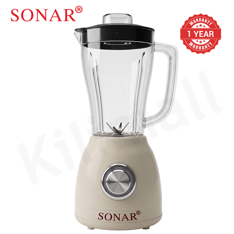 Sonar 1.8L 2 In 1 Countertop Blender Fruit Juicer 6-Leaf Blade with Tri-body Vortex and Grinding Cup Safety Inner-Lock UX-2