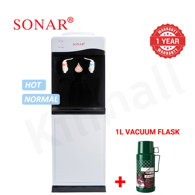 Sonar Genuine Top Loading Hot and Normal Standing Water Dispenser with Storage Cabinet Energy Saving Hot and Warm Water Dispenser 1 Year Warranty JY-001 28*28*84 cm