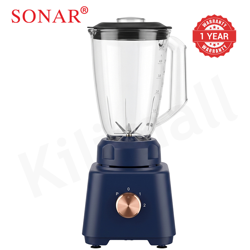 Sonar 1.8L 2 In 1 Countertop Blender Fruit Juicer 6-Leaf Blade with Tri-body Vortex and Grinding Cup Safety Inner-Lock UX-1