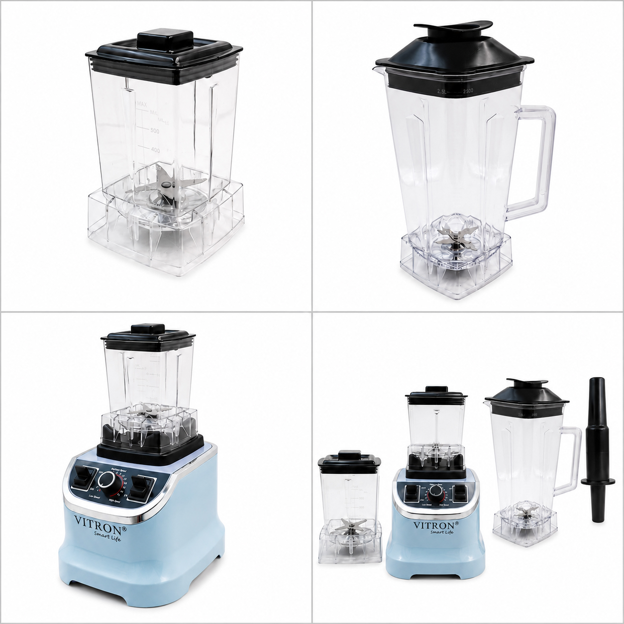Vitron 2L Homeluxe Countertop Blender Fruit Juicer 6-Leaf Blade 15-Gear Control Panel Powerful Blender Overheat Protection VB-202