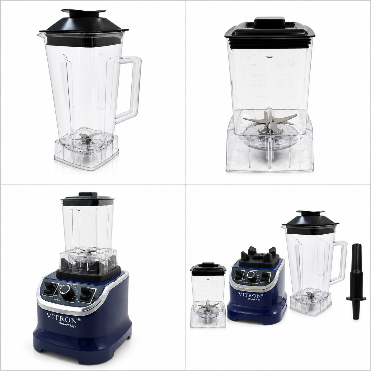 Vitron 2L Homeluxe Countertop Blender Fruit Juicer 6-Leaf Blade 15-Gear Control Panel Powerful Blender Overheat Protection VB-202