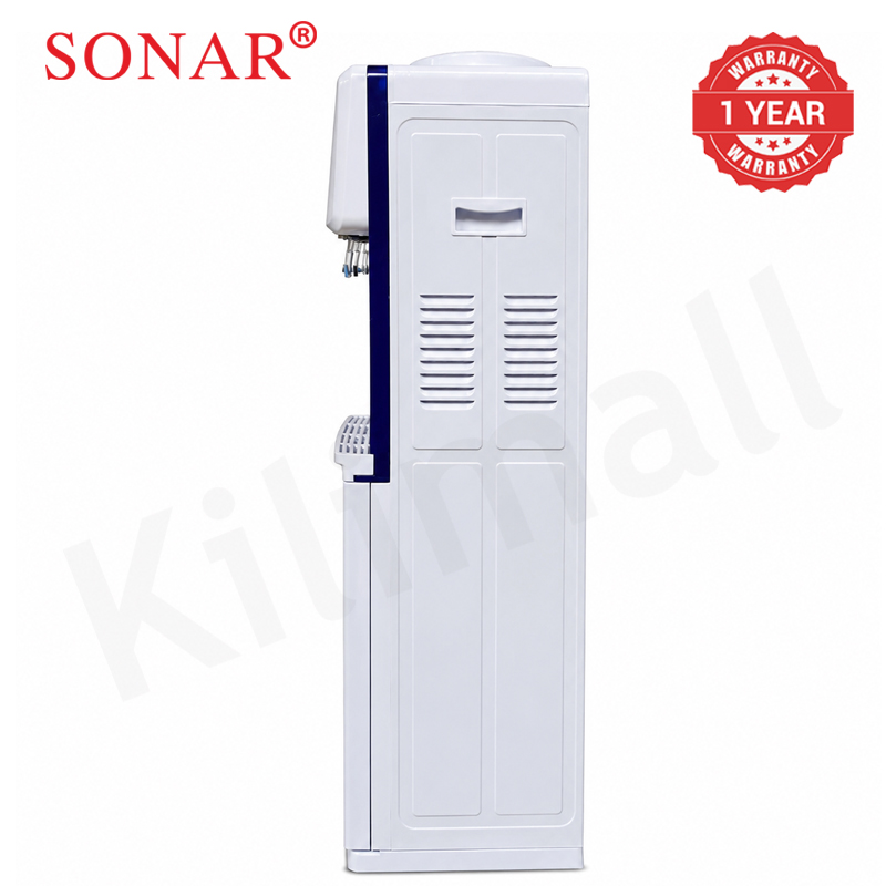 Sonar Top Loading Hot and Normal Water Dispenser Freestanding Water with 3 Push Cup Taps Multi-Size Bucket Adaptation Water Machine Perfect for Home and Office SR-L9