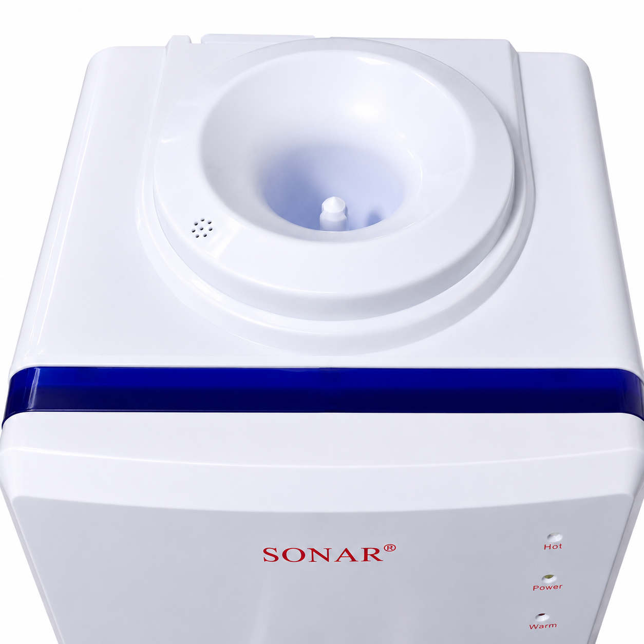 Sonar Top Loading Hot and Normal Water Dispenser Freestanding Water with 3 Push Cup Taps Multi-Size Bucket Adaptation Water Machine Perfect for Home and Office SR-L9