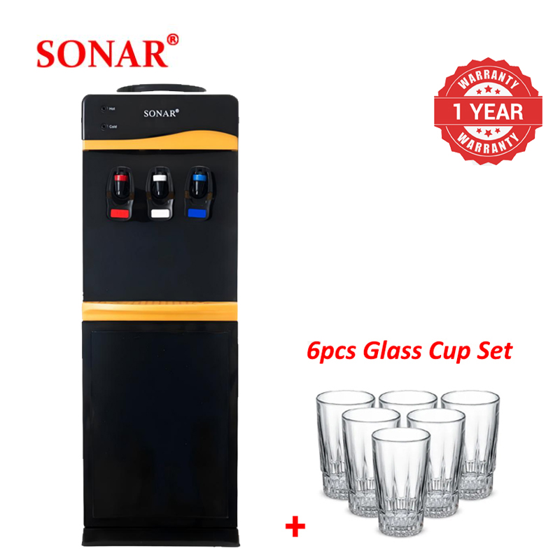 Sonar Top Loading Hot & Cold & Normal Water Dispenser Freestanding Water Cooler with Push Tap SR-A7C/SR-B7C