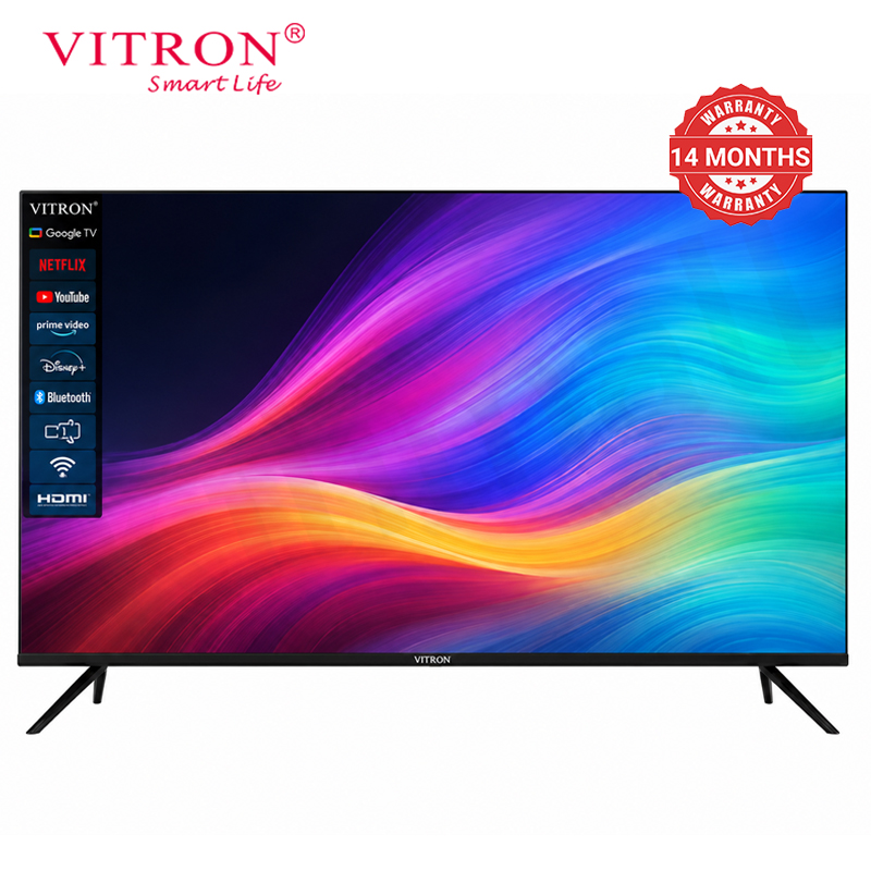 Vitron 65 Inch Smart TV 4K Ultra HD + HDR Television Slim Bezel Google TV with Youtube Netflix Icast HTC65G