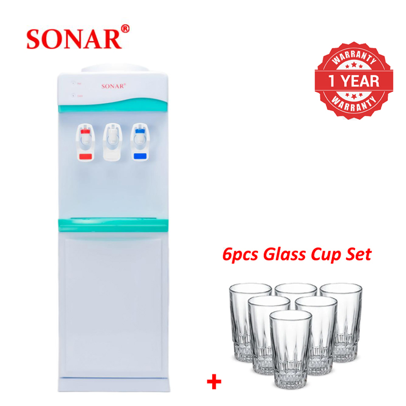 Sonar Top Loading Hot & Cold & Normal Water Dispenser Freestanding Water Cooler with Push Tap SR-A7C/SR-B7C