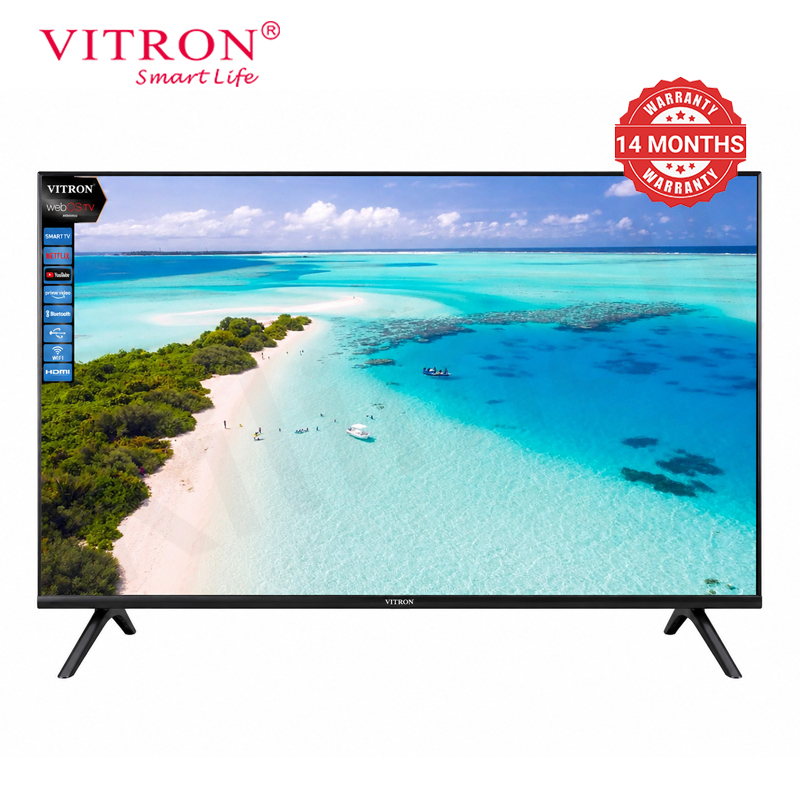 Vitron 40 Inch Smart TV 2K QUAD HD LED TV HTC40W WIFI Enabled Bluetooth Connectivity Frameless Television Smart Whale OS TV with Netflix, Youtube, Icast Screen Mirroring