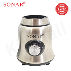 Sonar 1.8L Stainless Steel Blender 2 In 1 Countertop Blender Fruit Juicer 6 Blades with Grinding Cup Safety Inner-Lock NX-2/3