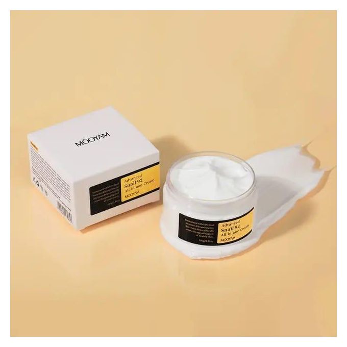 Advanced Snail 92 All In One Cream Moisturizing, Hydrating, Nourishing, Gentle Firming Skin Repair Snail Secretion Filtrate 92%, Wrinkle Improvement for Anti-aging & Nourishing Face cream - MOOYAM