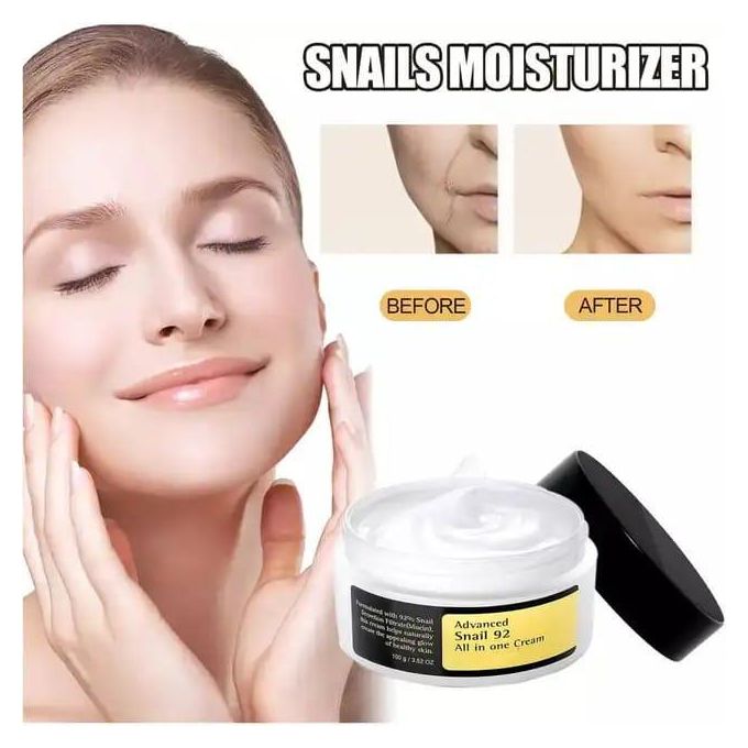 Advanced Snail 92 All In One Cream Moisturizing, Hydrating, Nourishing, Gentle Firming Skin Repair Snail Secretion Filtrate 92%, Wrinkle Improvement for Anti-aging & Nourishing Face cream - MOOYAM