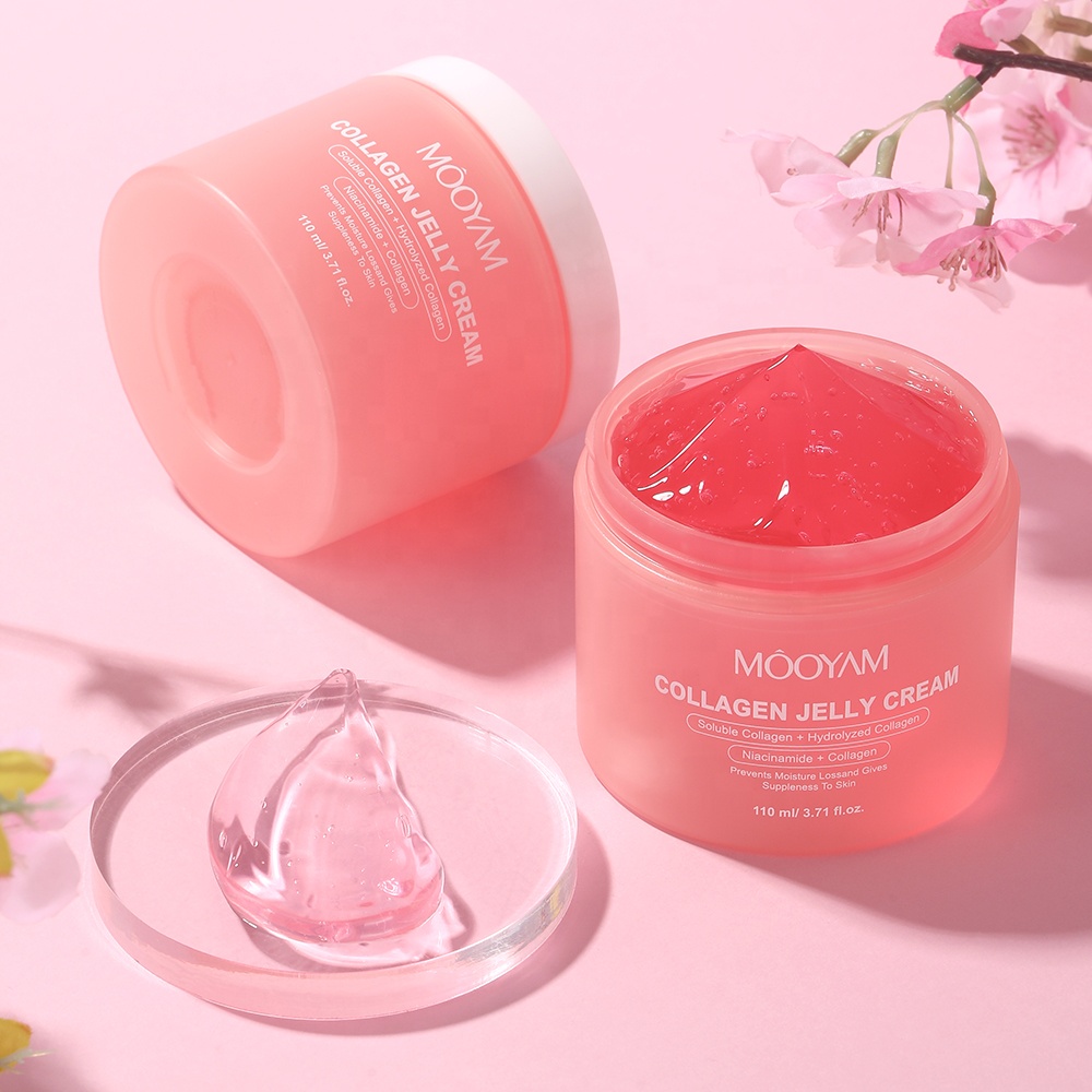 Mooyam Hydrolyzed Collagen Cream Glowing Lightening Face Cream Lotion Moisturizing Niacinamide Collagen Jelly Cream Pink Soluble Collagen Skin Revitalizer, Nourishing, Moisturizer, Lightening, Firming