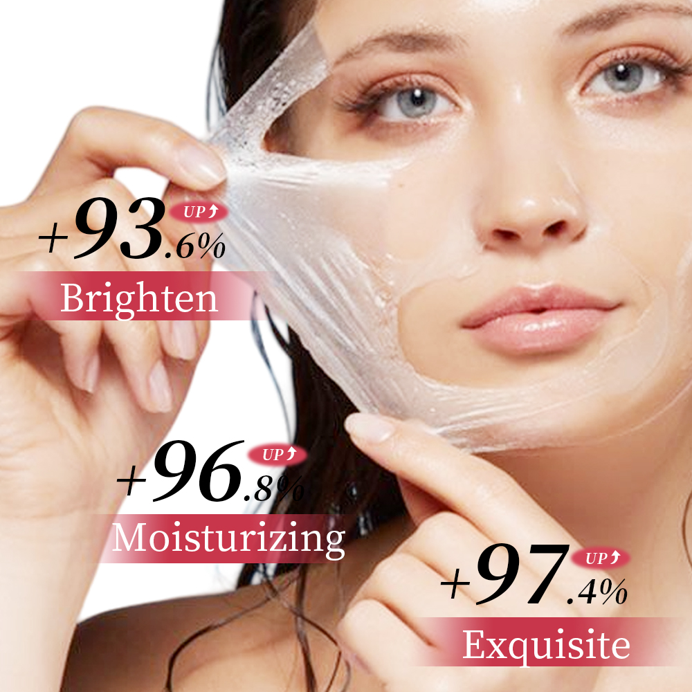 MOOYAM Collagen Wrapping Mask with Hydrolyzed Collagen Niacinamide Panthenol Vitamin C Sodium Hyaluronate, Peel Off Facial Mask, Face Skincare, Glowing Skin, Deep Repairing Hydrating Glass Moisturizer