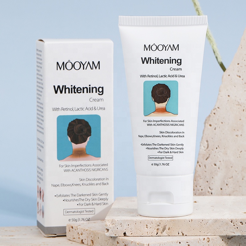 MOOYAM Whitening Cream with Retinol, Lactic Acid, Urea Acanthosis Nigricans Remove Black Patches Dark Spot Corrector Knee Elbow Underarm Knuckles Neck Lightening Skin Cream