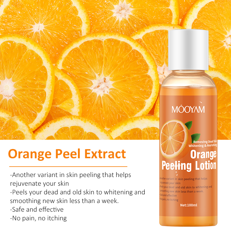 Orange Peeling Lotion Body Care Skin Whitening Cream Oil Organic Lotion for Removing Dead Skin Elbows, Knees Whitening Knuckles Remover Dark Spots Remover Brightening -MOOYAM