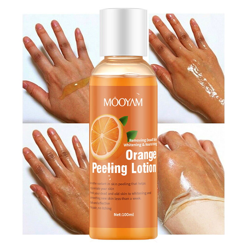 Orange Peeling Lotion Body Care Skin Whitening Cream Oil Organic Lotion for Removing Dead Skin Elbows, Knees Whitening Knuckles Remover Dark Spots Remover Brightening -MOOYAM