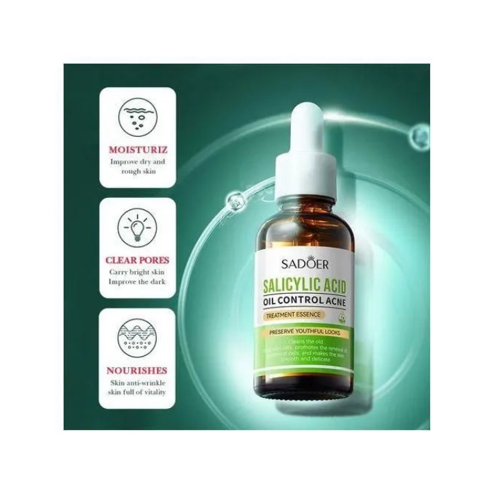 SADOER 3 in 1, Salicylic Acid Acne Treatment Essence + Niacinamide Brightening Serum + Vitamin C Brightening Essence