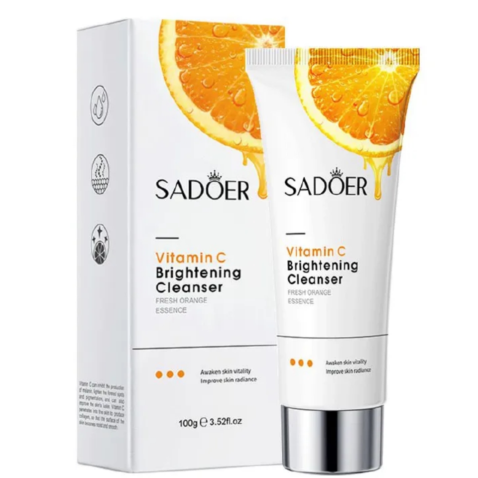 3 in 1 Vitamin C Serum + Vitamin C Cleanser + SPF 60++ Sunscreen for Brightened Face, Moisturizing, Anti Aging, Anti Wrinkles, Anti Acne, Dark Spots Remover, Sunscreen Protector