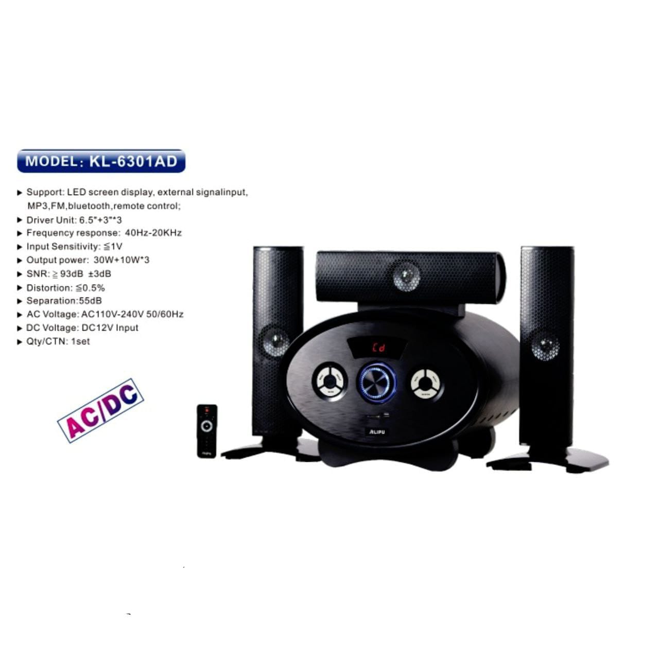 High Quality Heavy Bass Home Use Woofer - Multimedia Speaker System for Deep Bass, Bluetooth Audio, Music, Movies and Home Entertainment