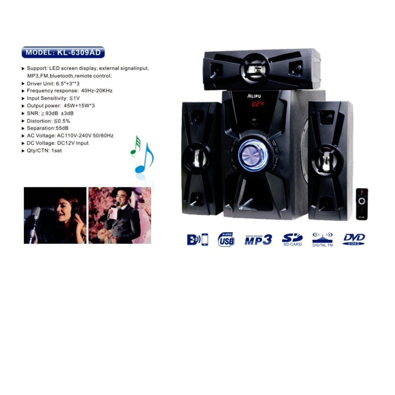 High Quality Heavy Bass Home Use Woofer - Multimedia Speaker System for Deep Bass, Bluetooth Audio, Music, Movies and Home Entertainment