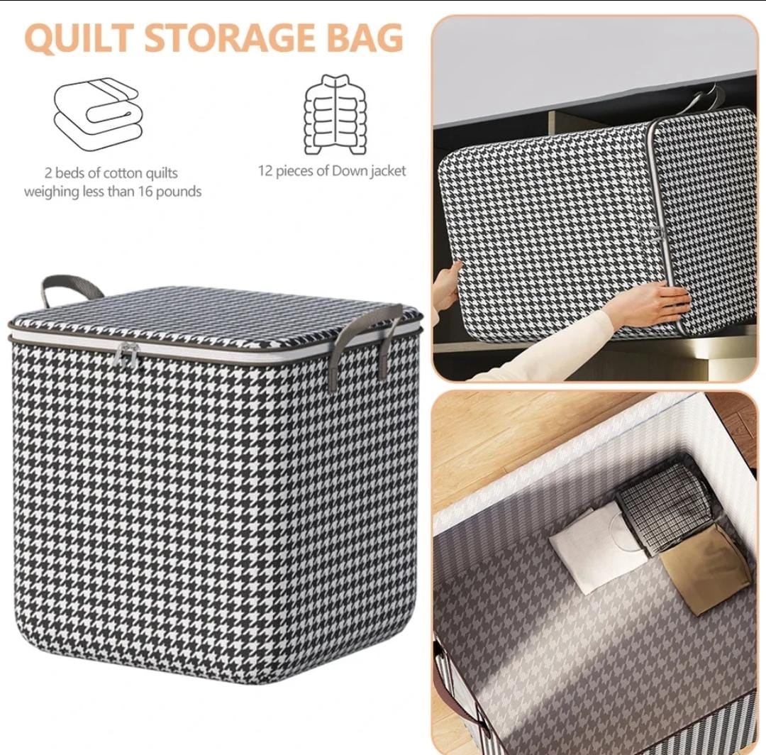 High Quality Large Capacity Quilt Storage Bag - Foldable Clothes Organizer for Duvets, Blankets, Bedding, Toys, Shoes, Wardrobe and Home Storage