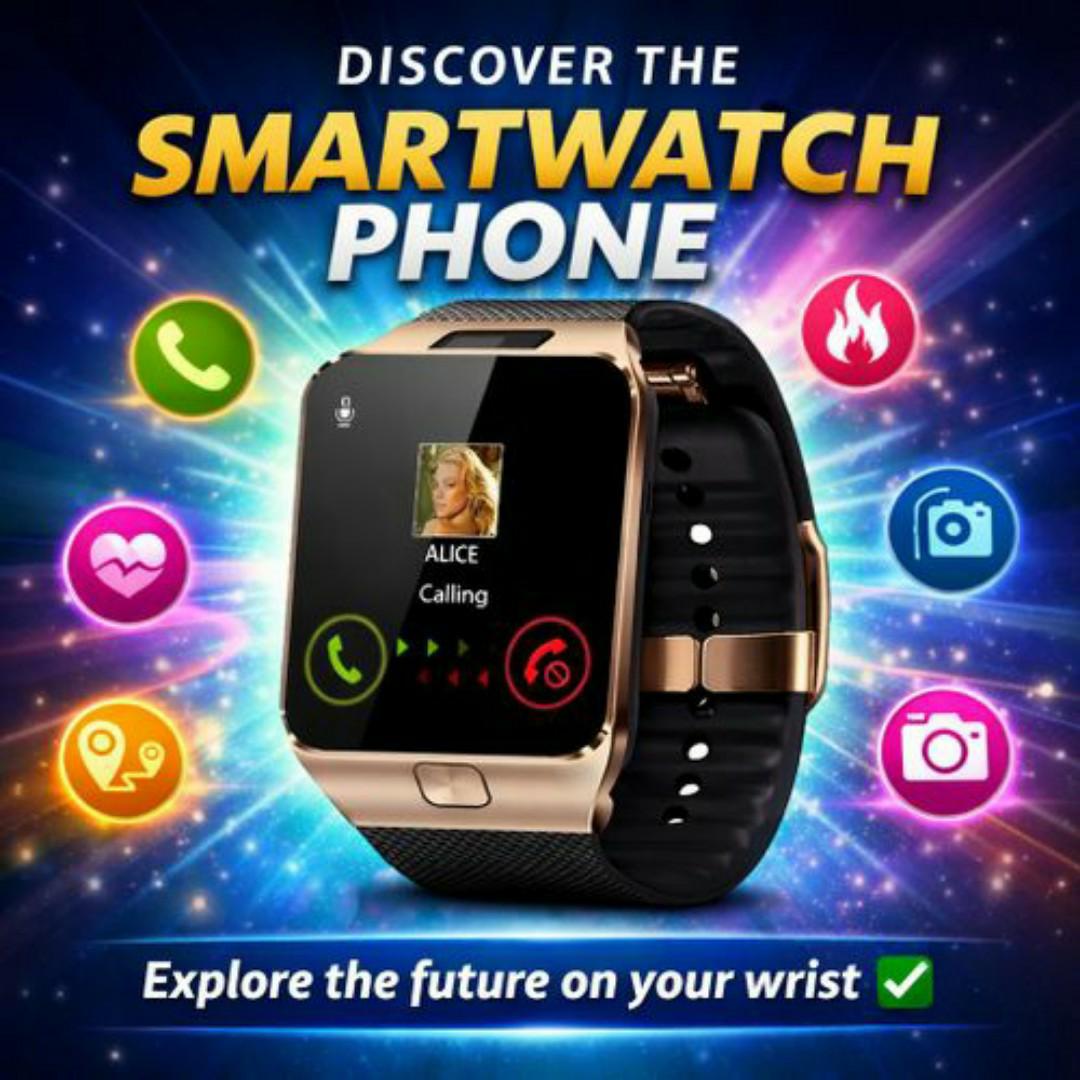 SmartFit™ Smartwatch Phone - SIM & Memory Card Slot, Heart Rate, Pedometer & Sleep Monitoring - Smart Sports Watches for Men / Ladies