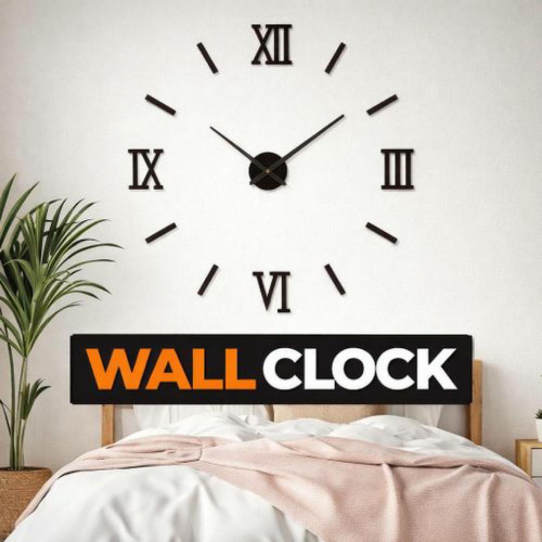 Luxury Roman Numeral Wall Clock – Transform Your Bedroom & Living Room Instantly - Black