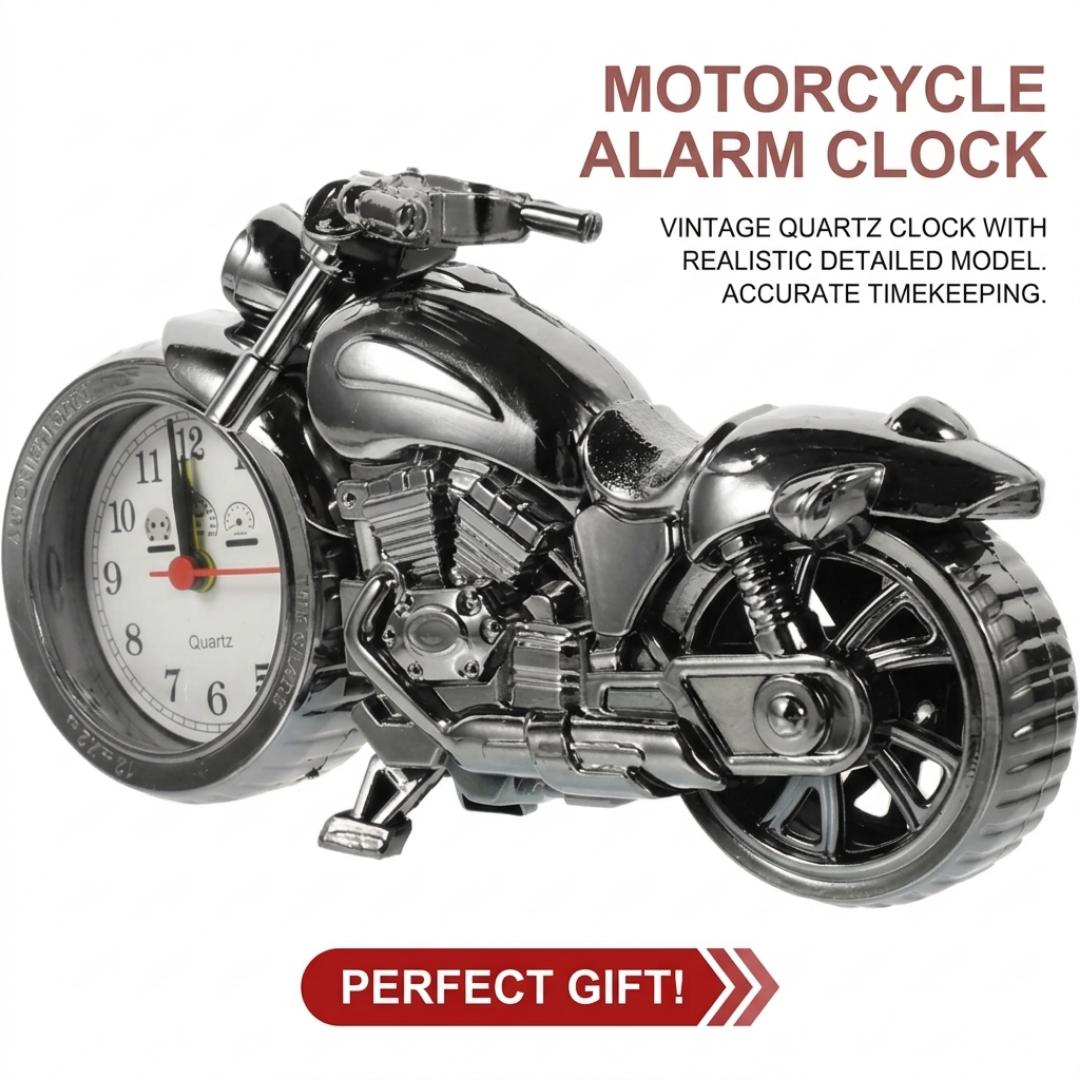 Vintage Motorbike Alarm Clock | Creative Motorcycle Table Clock & Desk Ornament Home Decor Gift